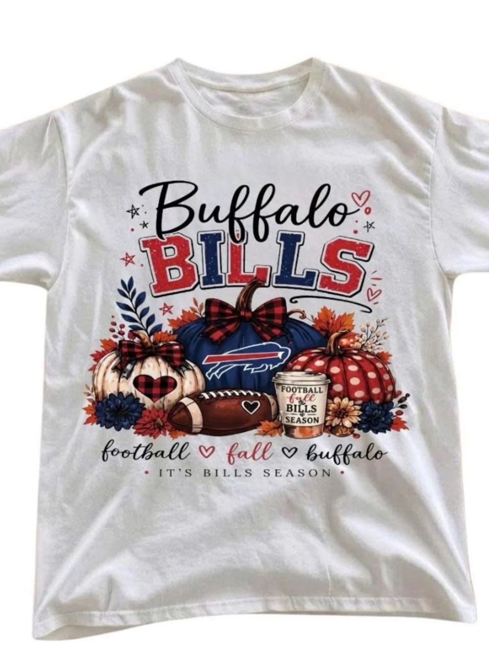White Buffalo Bills Fall Football Graphic Tee